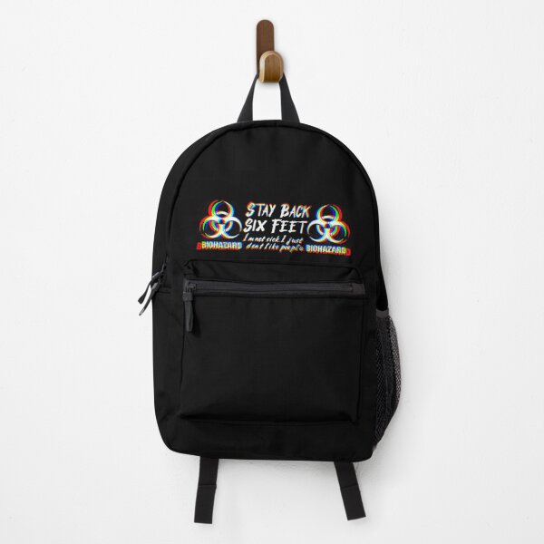 Item preview, Stay Back Six Feet Bio-hazard 3D White designed and sold by Mellebore.