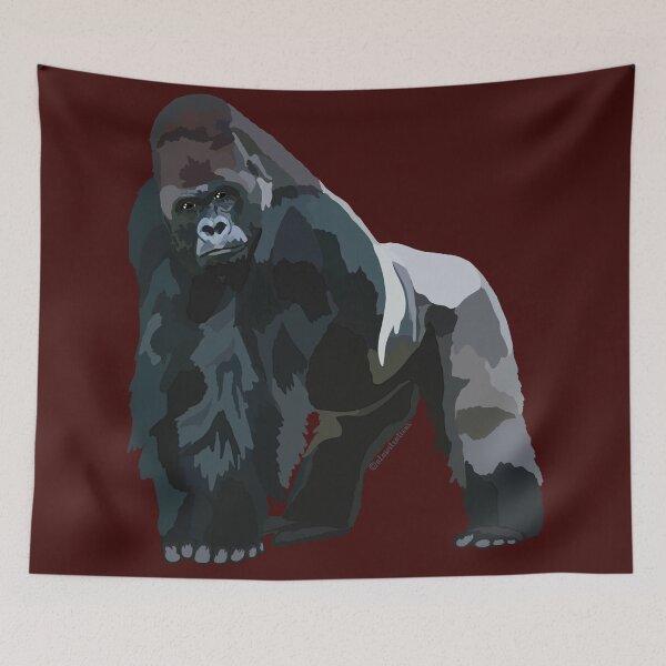 Item preview, Western Lowland Gorilla (Gorilla gorilla gorilla) designed and sold by Alawstrations.