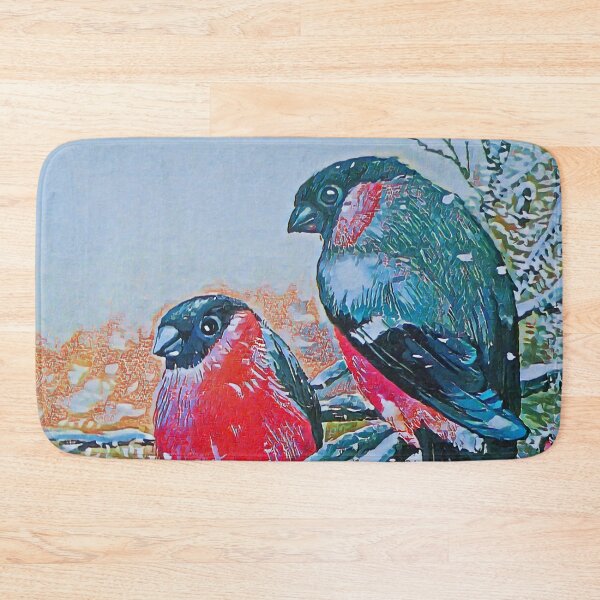 Item preview, Winter bullfinches designed and sold by helenkaiy.