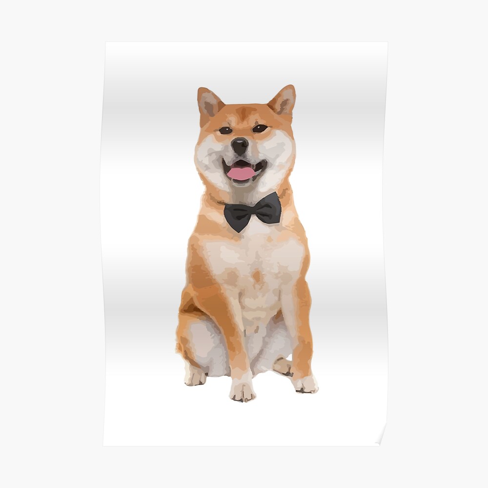 Cute Shiba Inu Doge Poster By Tmagician Redbubble
