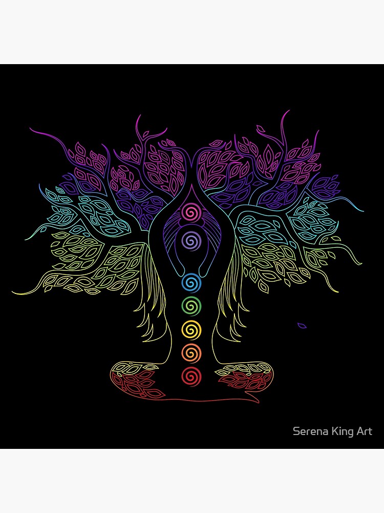 Chakra Lady Tree - WO Art Board Print for Sale by Serena King