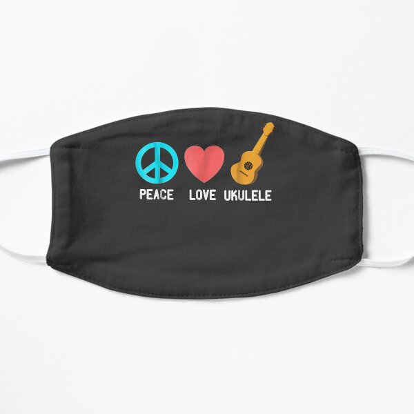 Ukulele - Peace Love Ukelele Uke Love Flat Mask