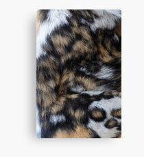 African Wild Dog Fur Canvas Print