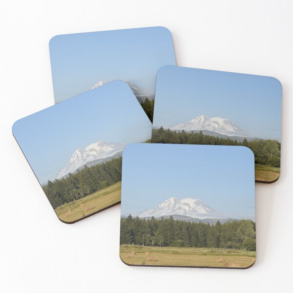 Item preview, Hay bales with mountain in the background designed and sold by Artlajf.