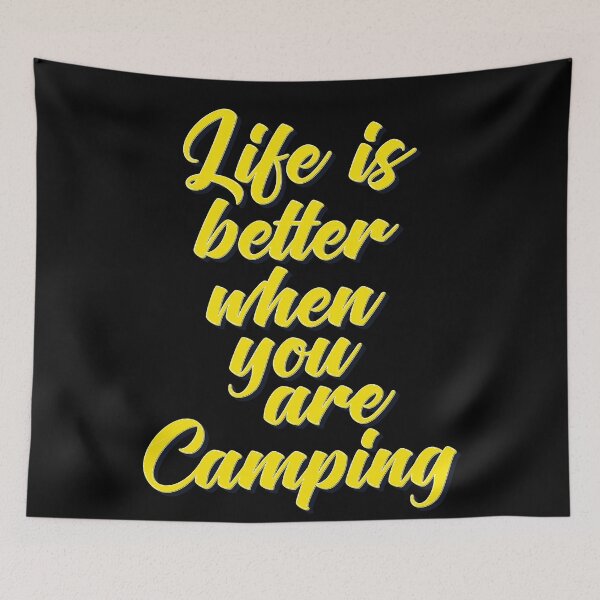 Aperçu de l'œuvre La vie est meilleure en camping créée et vendue par ProjectX23.