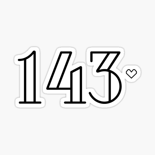 143 Sticker by Supernova11