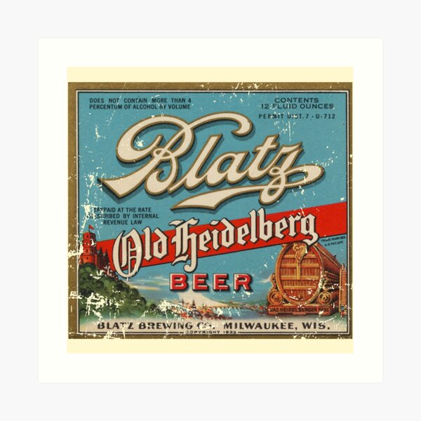 blatz beerold heidelbergold beer labelold beer logomilwaukee beer labelwisconsin beer art