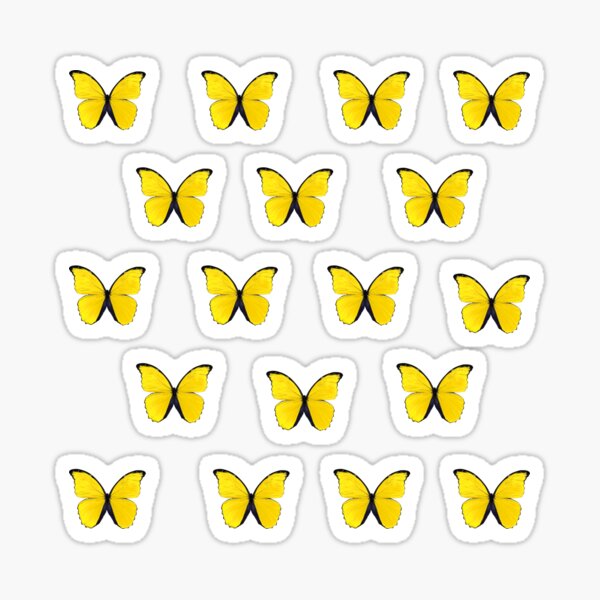 "Yellow Butterfly Pack" Sticker by PeonyDesigns Redbubble