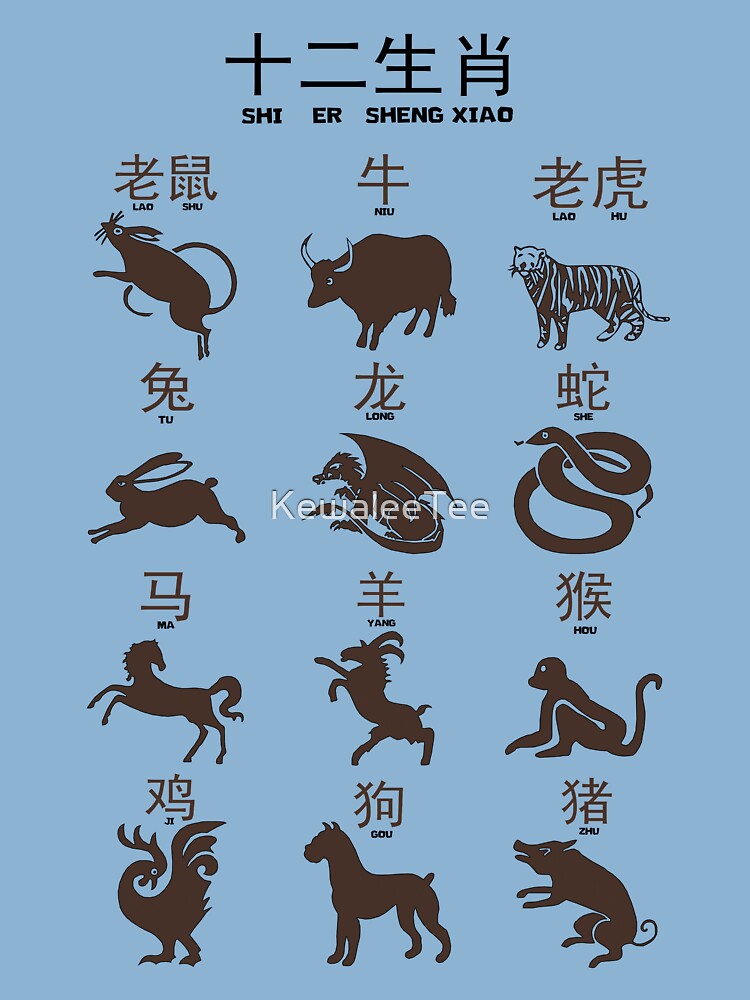 Chinese Years Zodiac Sign Poly Scarf (Dog)