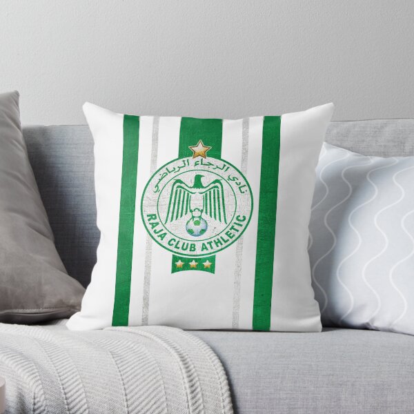 Raja Casablanca ultras hooligans fans football Morocco Throw Pillow