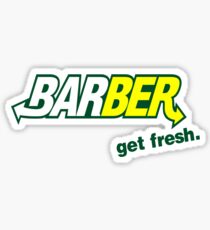 Barber Get Fresh "Subway" Sticker