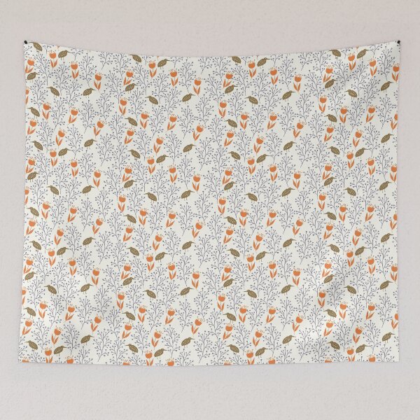 Item preview, Cute Hand Drawn Kiwi Bird and Tulip pattern designed and sold by CLPDesignLab.