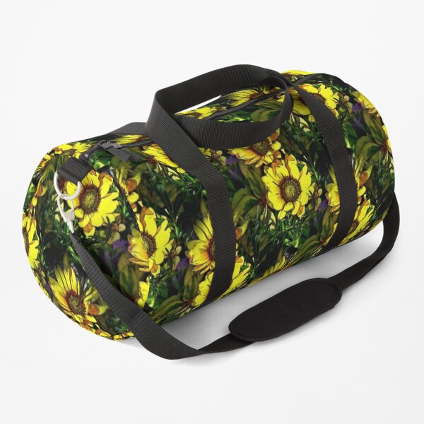 Yellow Daisy Flowers Art Duffle Bag