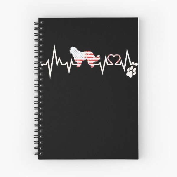 Item preview, Shepherd Dog American Flag with Heart and Pulse Line designed and sold by RobomShop.