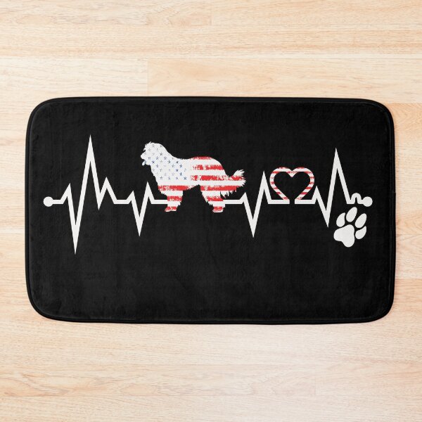 Item preview, Shepherd Dog American Flag with Heart and Pulse Line designed and sold by RobomShop.