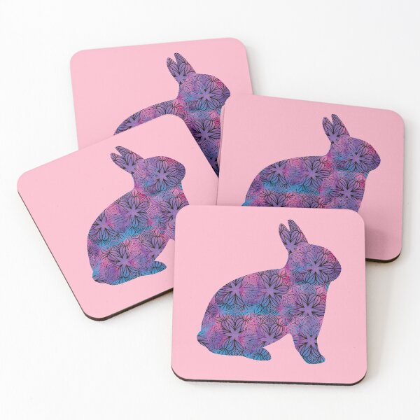 Item preview, Zentangle Rabbit in Purple and Blue designed and sold by Sarah Wainwright.