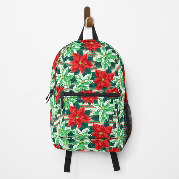 Item preview, Poinsettia, Christmas New Year Floral Pattern Green Red White designed and sold by ptitsa-tsatsa.