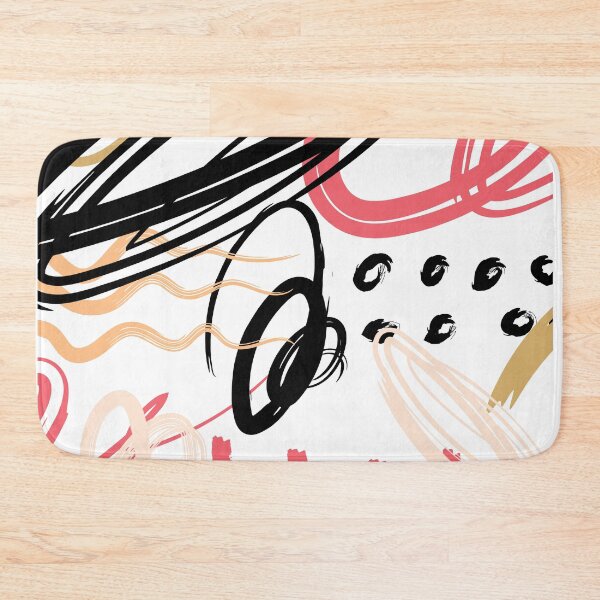 Item preview, Black Pink and Gold Abstract Circular Art Design designed and sold by inquestyle.