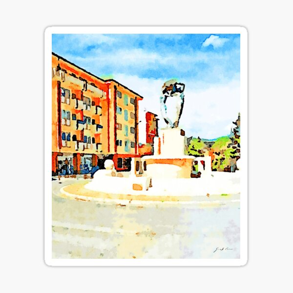 L'Aquila: buildings and fountain Sticker