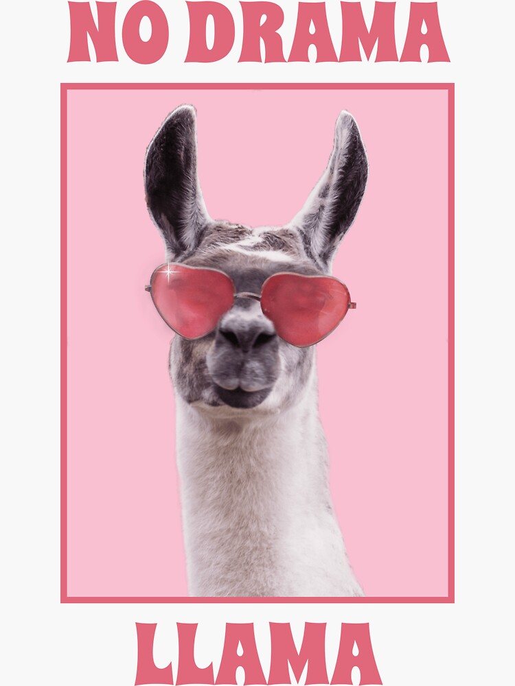 "No Drama Llama" Sticker by milkmanex | Redbubble