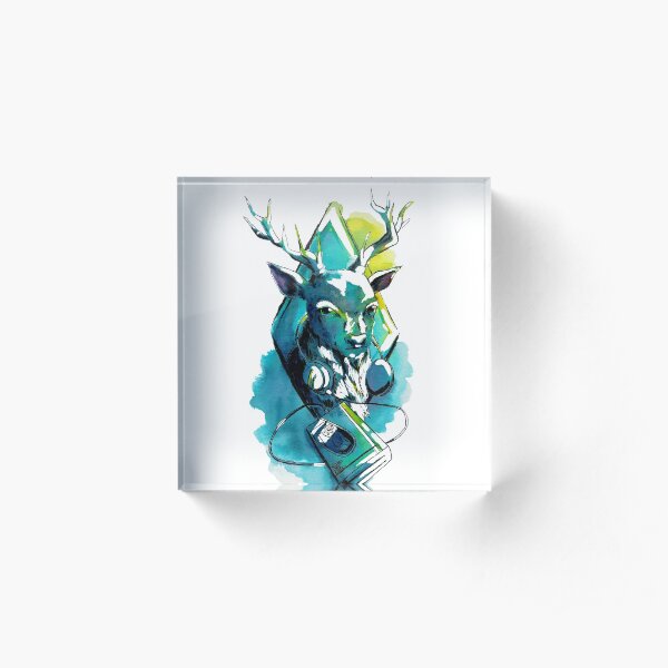 Cerf vert, cerf vile ? Bloc acrylique