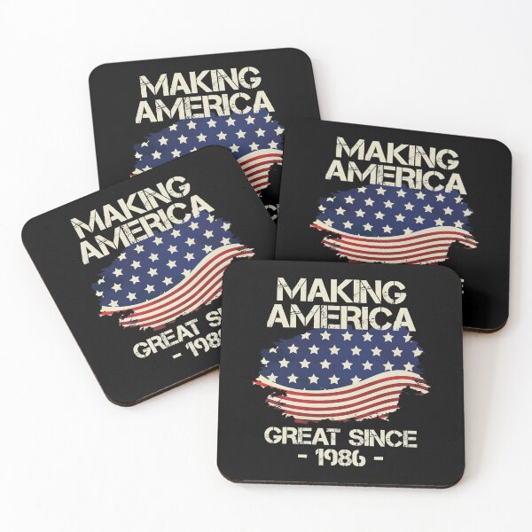 Item preview, Making America Great Since 1986 American Flag Birthday Gift designed and sold by Orange Pieces.