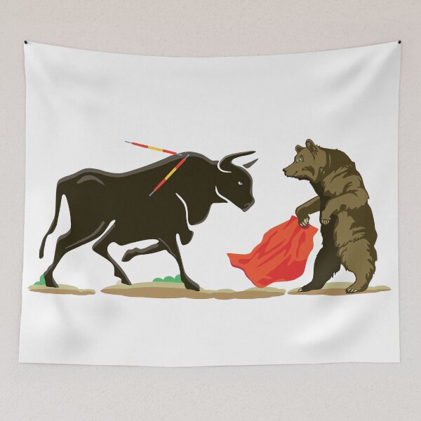 Item preview, Bear and Bull Fighting designed and sold by PurpleTank.