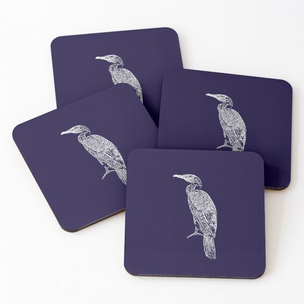 Item preview, White Print of a Double-crested Cormorant designed and sold by designsasstultd.