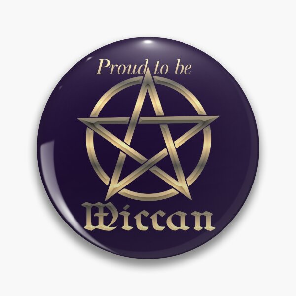 Item preview, Proud to be Wiccan Golden Pentacle Wicca Statement in Purple designed and sold by Ladyfyre.