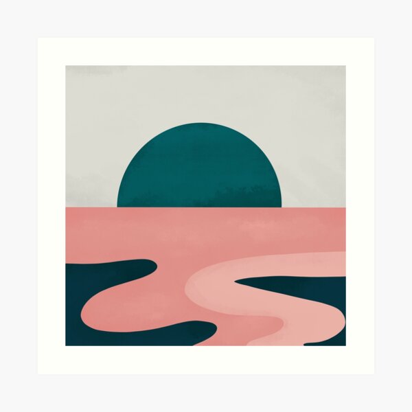 Sunset Over Horizon Art Print
