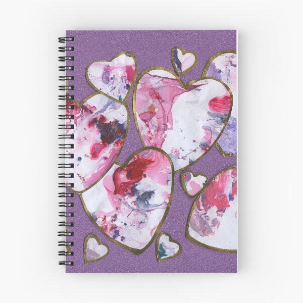 Item preview, Marbled Hearts on Purple designed and sold by LymphomaLass.