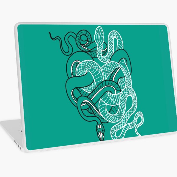 Two intertwined snakes Laptop Skin