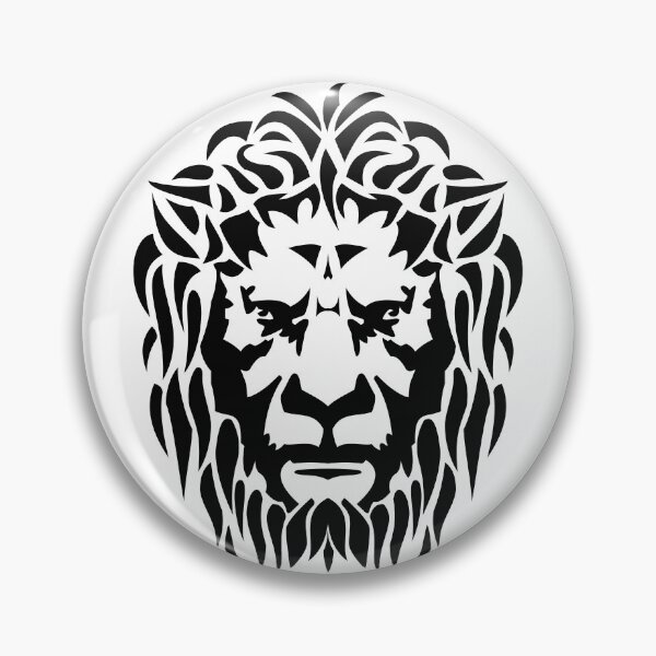 Item preview, Lion head stylized black and white designed and sold by Maks08.