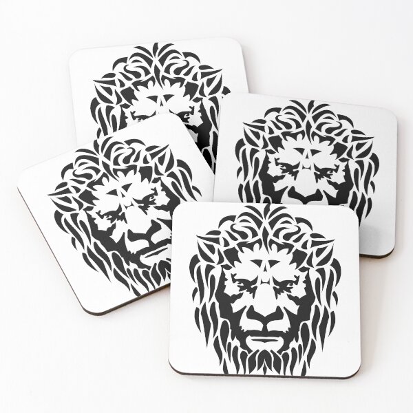 Item preview, Lion head stylized black and white designed and sold by Maks08.