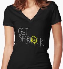 Get Sherl☻ck - 02 - Women's Fitted V-Neck T-Shirt