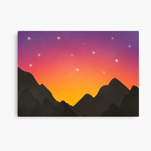 Full Sunset Mountain  Canvas Print