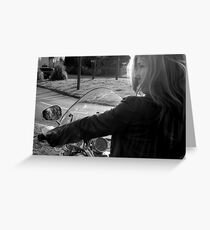 Film Noir Punk Harley Davidson Greeting Card