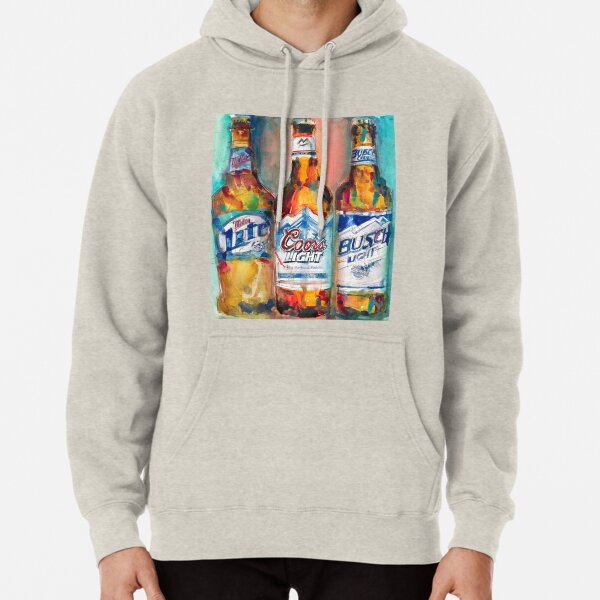 coors light sweatshirt with beer pouch