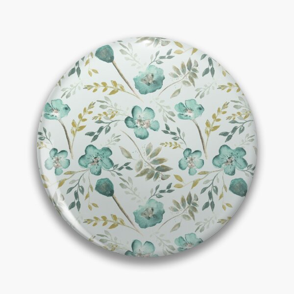 Item preview, Baby Green Eyes Watercolor Floral Pattern designed and sold by StudioPosies.