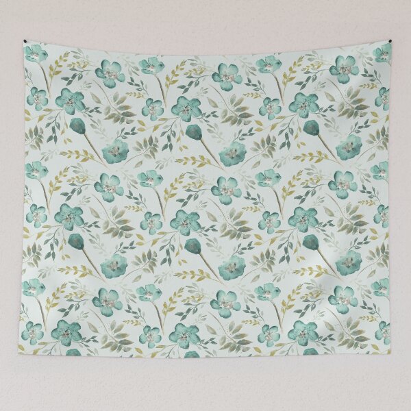 Item preview, Baby Green Eyes Watercolor Floral Pattern designed and sold by StudioPosies.