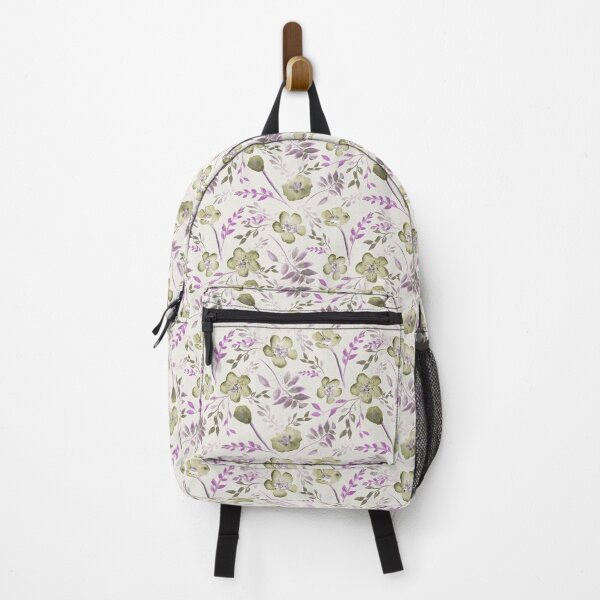 Item preview, Baby Green & Purple Eyes Watercolor Floral Pattern designed and sold by StudioPosies.
