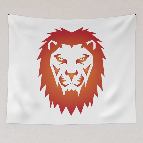 Item preview, Lions head  flat design with orange gradient designed and sold by Maks08.