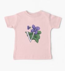 V is for Violet floating Baby Tee