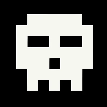 Artwork thumbnail, Skull (pixel) by froggo tees