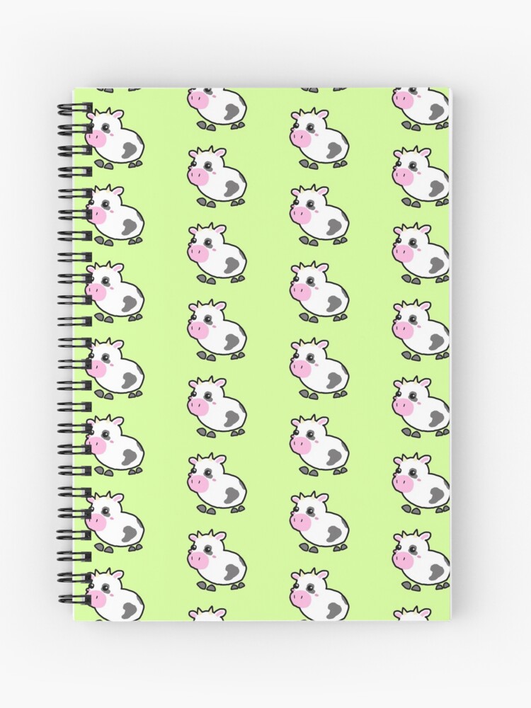 Cute Cow Doodle Spiral Notebook By Happybunbun Redbubble - mounted cow roblox