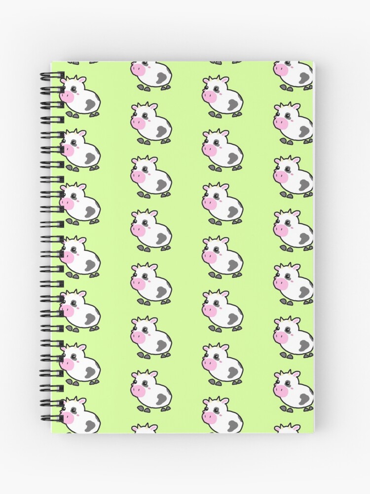 Cute Cow Doodle Spiral Notebook By Happybunbun Redbubble - evil cow 2 roblox