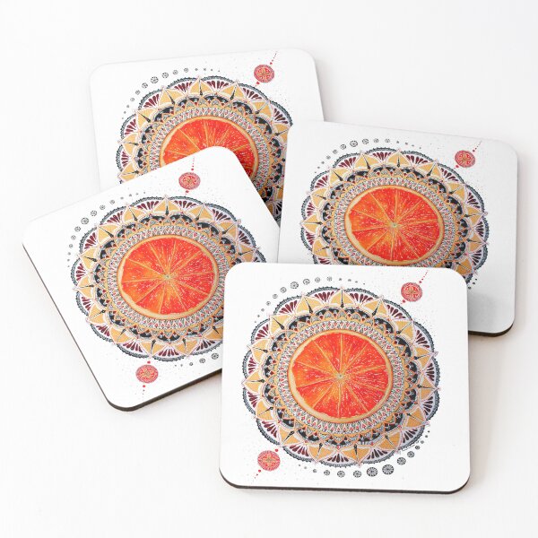 Item preview, Juicy orange Mandala slice art designed and sold by zenartwear.