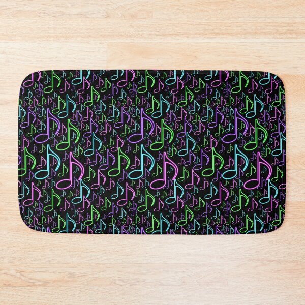 Item preview, Vibrant Neon Musical Notes Pattern designed and sold by judgeart.