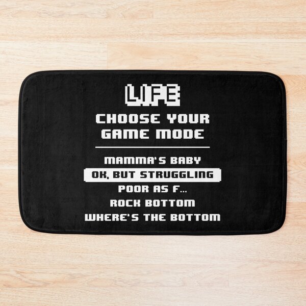 Item preview, Life Game Mode - Struggling - Black Background designed and sold by crismk.