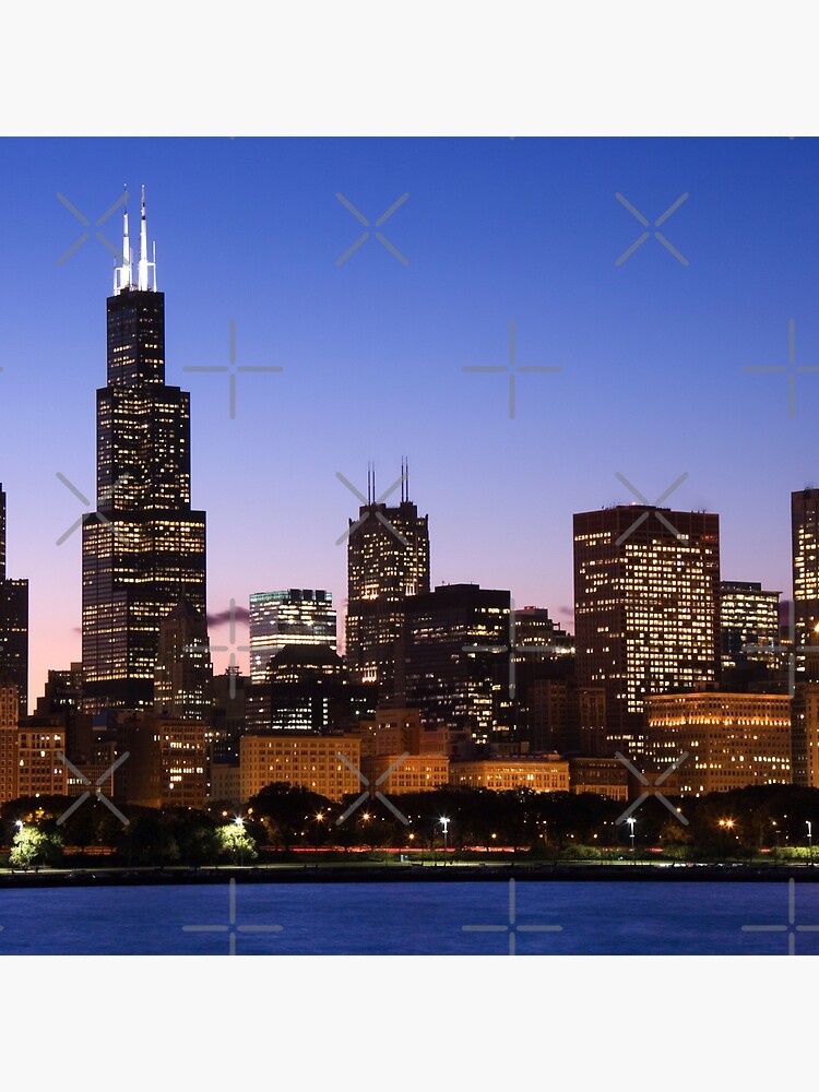 Disover Chicago Skyline Premium Matte Vertical Poster